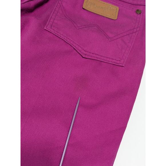 Vintage Wrangler Magenta Cowgirl Jeans High Rise Womens 27 Long Tall Pink Purple - Picture 6 of 9
